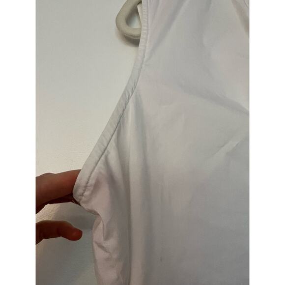 Amina Rubinacci White Silk Blend Sleeveless Blouse Size L - Picture 3 of 6